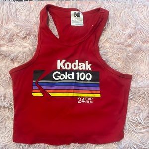 Red kodak camera tank top